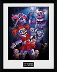 GB eye Five Nights At Freddy's, Sister location Group Framed Print, Wood, Multi-Colour, 52 x 44 x 3 cm