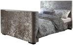 GFW Newark Crushed Velvet Kingsize TV Bed - Silver