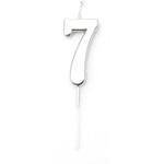 Gifts 4 All Occasions Limited Shatchi Silver 7 Number Candle Birthday Anniversary Party Cake Decorations Topper