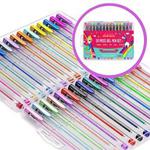 GirlZone Coloured Gel Pens Set for Girls, Ideal Arts and Crafts Kit