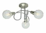 Globe Mesh Shade 3 Way Ceiling Light Spotlight Ceiling Fixture Chrome Satin Lite