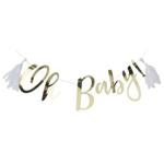 Gold Foiled OH BABY! Baby Shower BUNTING Garland - OH BABY! 1.5m