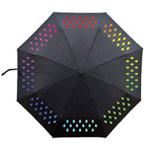 Goldstar Color Changing Umbrella 3 Folds for School College Travel Girls Boys