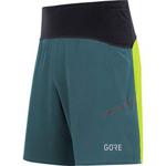 GORE WEAR Men's R7 Shorts, Dark Nordic/Citrus Green, M