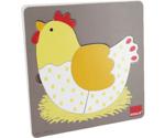 Goula 3 Level Wooden Chicken Puzzle