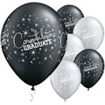 Graduation Party - 25 Graduate Latex Balloons Mixed Colours - Free Postage in UK