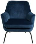 Habitat Celine Velvet Accent Chair - Blue