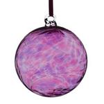 Hanging Glass Friendship Ball, 8cm, purple and pink