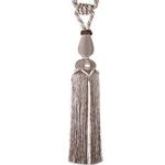 Harrison Drape Roaring Twenties Mink Jazz Tasseled Curtain Tie Back, Mink