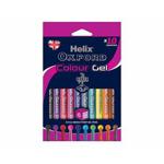 Helix Oxford Colour Gel Pen Pack of 10 Assorted