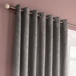 Himalaya Silver Eyelet Curtains Silver