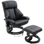 HOMCOM Faux Leather Heated Electric Massage Chair with Footrest