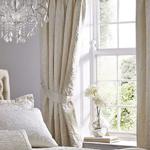 Homespace Direct Cream Jacquard 66 x 72 Curtains Pencil Pleat Ready Made Fully Lined Traditional New