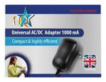 HQ Universal AC/DC Adapter 1000mA 3V, 4.5V, 5V, 6V, 9V and 12V output