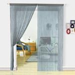 HSYLYM Spaghetti String Curtains Fly Screens Curtains for Doors, Doorways, Windows Treatments and Home Décor (90x200cm,Grey)