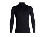 Icebreaker Mens 200 Oasis LS Half Zip Black