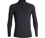 Icebreaker Mens 200 Zone LS Half Zip Jet HTHR/Black