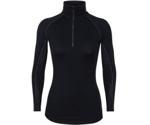 Icebreaker Wmns 200 Zone LS Half Zip Black/Mineral