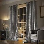 Iliana Eyelet Curtains - Silver - 66x54″/168x137cm