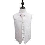 Ivory Paisley Wedding Waistcoat & Cravat Set for Boys 26'