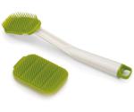 Joseph Joseph CleanTech 2-piece dish brush and sponge set white / green