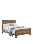 Julian Bowen Hoxton Double Wooden Bed Solid Acacia Oak