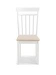 Julian Bowen Pair Of Coast Solid Wood Dining Chairs White