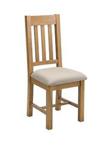 Julian Bowen Pair Of Hereford Dining Chairs Oak/Taupe