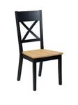 Julian Bowen Pair Of Hockley Chairs Black/Oak Black/Oak