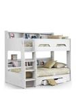 Julian Bowen Riley Bunk Bed with Shelves and Storage, Oak Oak