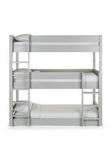 Julian Bowen Trio Triple Stacker Bunk Bed - Grey, Grey Grey