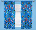 Justice League 'Inception' 72 Inch Drop Curtain Set, Multi-Colour