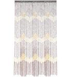 JVL Tuscany Hanging Waves Wooden Beaded Door Curtain Screen, 90 x 180 cm