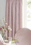 Katherine Rose Pink Jacquard Woven Curtains Fully Lined Pencil Pleat 66x72 inches, Polyester, Beige, 36.59x24.8x6.99 cm