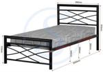 Kelly 3ft Single Metal Bed Frame in Black