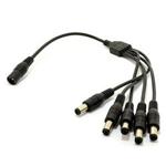 kenable DC Power Splitter 5 way Adapter 2.1mm CCTV 12V PSU to 5 Camera Cable [5 Way]