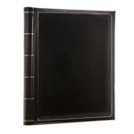 Kenro Grafton Series Classic Photo Album with Black Traditional Leatherette Spiral-Bound Design 40 Self Adhesive Pages 19x27cm, for Family Photographs - GT104BL