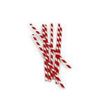 Kikkerland CU13R Biodegradable Paper Straws, Red and White Striped, Box of 144