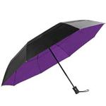 Koler Travel Umbrella Windproof Auto Open Close Large Sized Double Canopy Waterproof & Sunproof 46 Inch Oversized Folding Umbrellas - Black/Purple