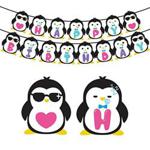 Kreatwow Penguin Birthday Party Supplies - Penguin Happy Birthday Banner for Party Decorations