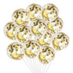 KUUQA 15 Pieces Gold Confetti Balloons 12 Inches for Wedding Birthday Party Decorations