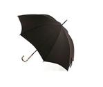Ladies Black Umbrella with Bamboo Handle