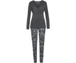 Lascana Pyjama (63603064) grey/leaf print