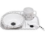 Lassig Dish Set Little Chums Cat white