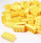 LEGO BRICKS 200 x YELLOW 2x4 Pin - Taken From Brand New Sets