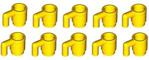 LEGO CITY - 10 yellow cups / MUGS / GLASSES FOR Minifigures - 3899
