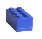 LEGO Mini Box with 8 Knobs, in Bright Blue