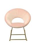 LPD Stella Retro Pink Velvet & Gold Frame Rocking Chair