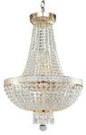 Luxury Diamond Crystal Chandelier Ceiling Light Gold Crystal Drops Metal Frame excl. 7 Bulbs x Excl. E14 60 W