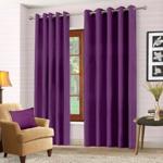 Luxury Pair Thermal Blackout Curtains Ring Top Eyelet Fully Lined insulated Super Soft Solar Blackout 229 x 229cm - Aubergine